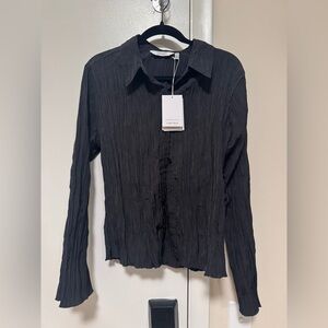 & Other Stories Black Button Down
